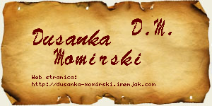 Dušanka Momirski vizit kartica